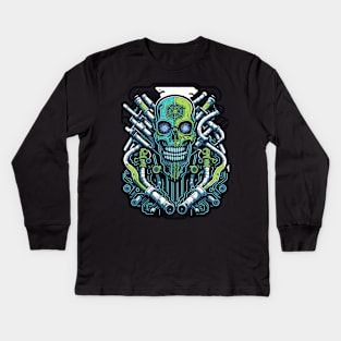 Cyborg Heads S03 D11 Kids Long Sleeve T-Shirt